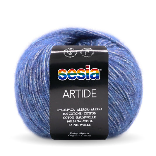 Sesia Artide haakgaren in Blu Cobalt - luxe garen voor elegante breiwerkstukken