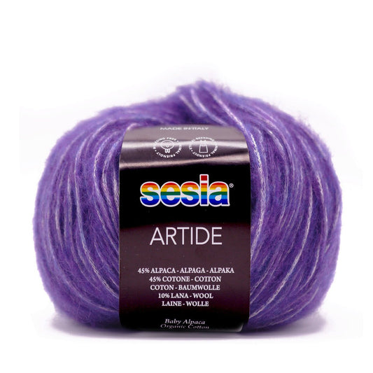 Sesia Artide breigaren in Viola - volumineus garen voor comfortabele omslagdoeken