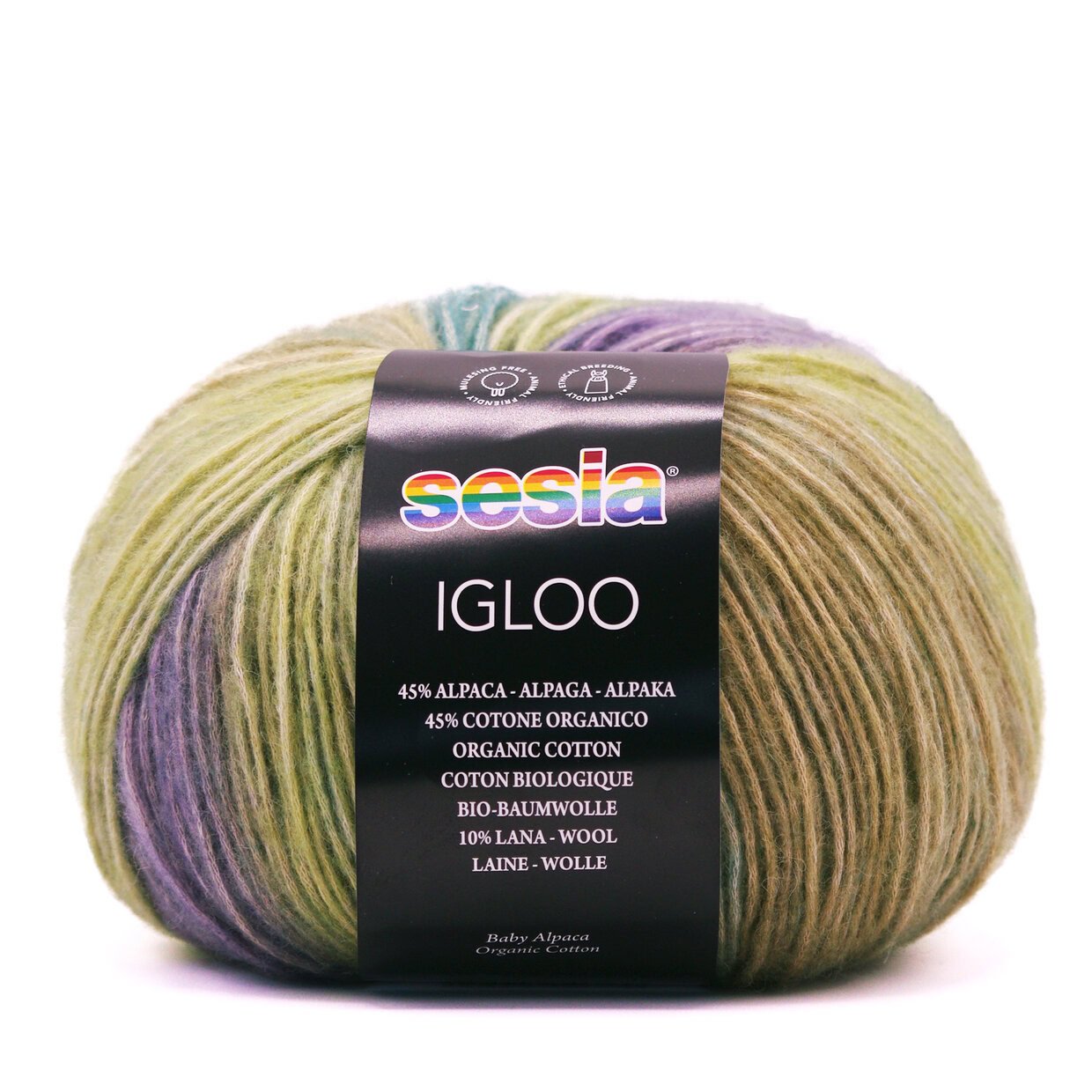 SESIA Igloo breigaren in kleur 187 - volumineus en lichtgewicht garen met kleurverloop