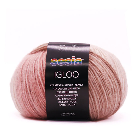 SESIA Igloo breigaren in kleur 445 - volumineus en lichtgewicht garen met kleurverloop