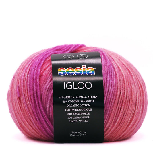 SESIA Igloo breigaren in kleur 450 - volumineus en lichtgewicht garen met kleurverloop