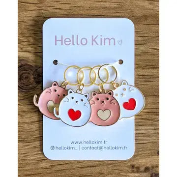Steekmarkeerders Hello Kim - gemailleerde breimarkeerders in diverse designs