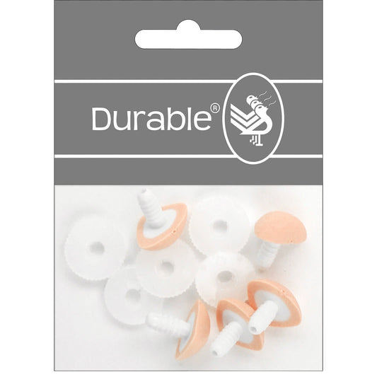 Durable veiligheidsneus 15mm zalmroze – Stevig kunststof voor knuffels