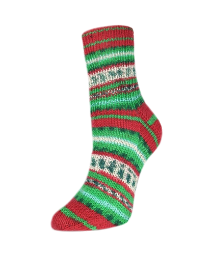 Voorbeeld van gebreide kerstsokken van Rellana Flotte Socke Christmas 2026