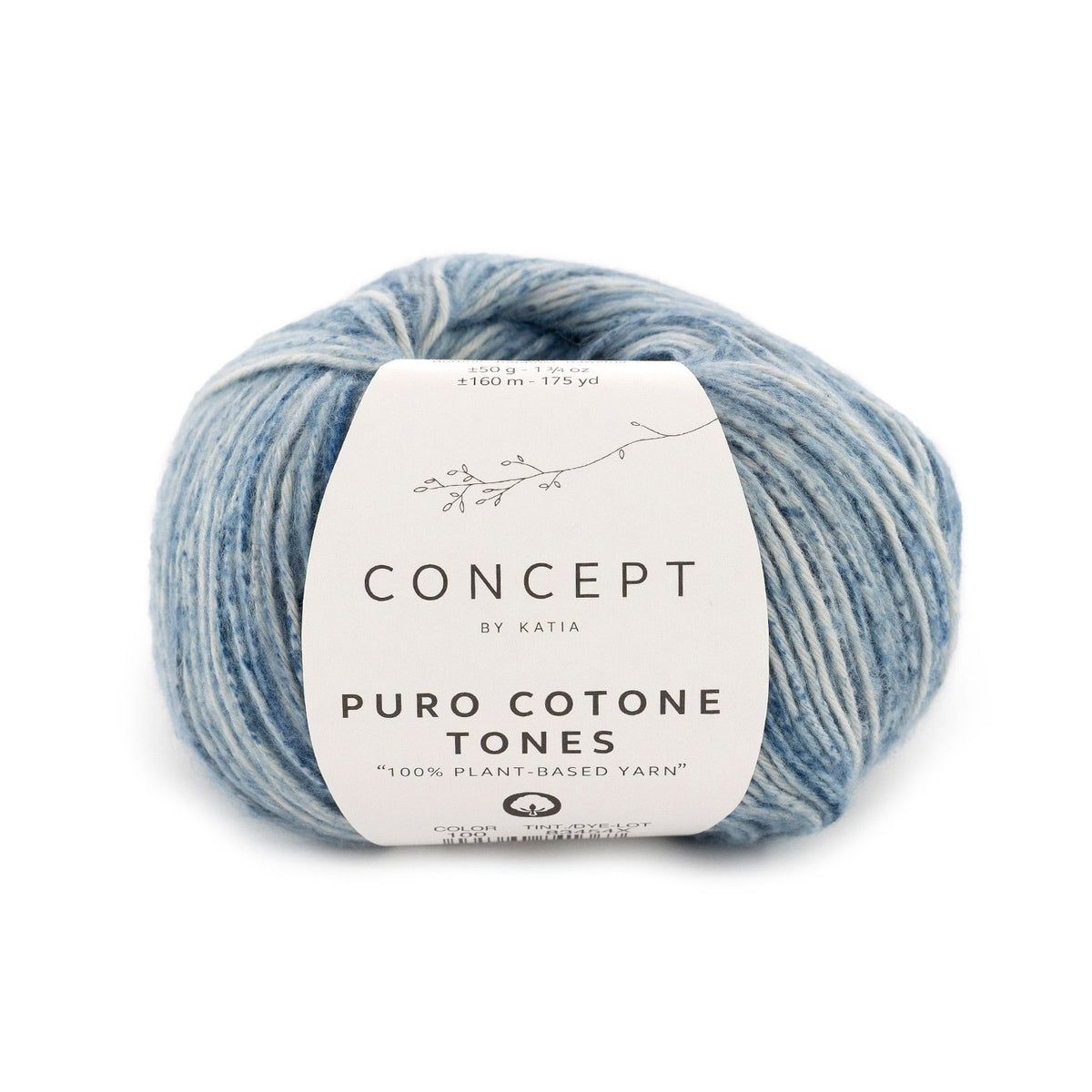 Katia Concept Puro Cotone Tones katoen garen kleur 100 blauw
